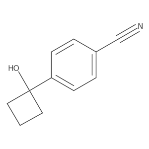 4-(1-Hydroxycyclobutyl)benzonitrile Structure