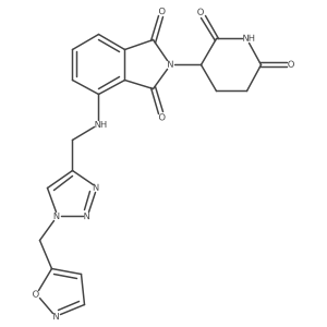 2-(2,6-dioxopiperidin-3-yl)-4-[({1-[(1,2-oxazol-5-yl)methyl]-1H-1,2,3-triazol-4-yl}methyl)amino]-2,3-dihydro-1H-isoindole-1,3-dione Structure