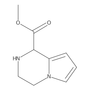 Methyl 1,2,3,4-tetrahydropyrrolo[1,2-a]pyrazine-1-carboxylate结构式