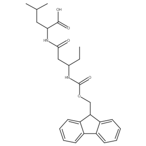 (2R)-2-[(3S)-3-({[(9H-fluoren-9-yl)methoxy]carbonyl}amino)pentanamido]-4-methylpentanoic acid Structure
