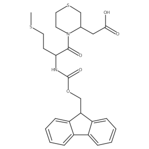 2-{4-[(2S)-2-({[(9H-fluoren-9-yl)methoxy]carbonyl}amino)-4-(methylsulfanyl)butanoyl]thiomorpholin-3-yl}acetic acid结构式