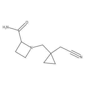 1-{[1-(Cyanomethyl)cyclopropyl]methyl}azetidine-2-carboxamide结构式