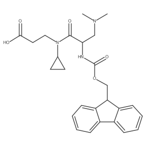 3-[N-cyclopropyl-3-(dimethylamino)-2-({[(9H-fluoren-9-yl)methoxy]carbonyl}amino)propanamido]propanoic acid结构式