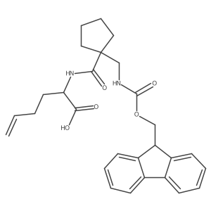 2-({1-[({[(9H-fluoren-9-yl)methoxy]carbonyl}amino)methyl]cyclopentyl}formamido)hex-5-enoic acid结构式