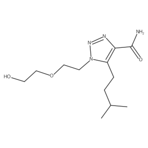 1-[2-(2-hydroxyethoxy)ethyl]-5-(3-methylbutyl)-1H-1,2,3-triazole-4-carboxamide Structure