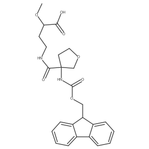 4-{[3-({[(9H-fluoren-9-yl)methoxy]carbonyl}amino)oxolan-3-yl]formamido}-2-methoxybutanoic acid结构式