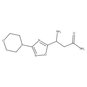 3-Amino-3-[3-(morpholin-4-yl)-1,2,4-oxadiazol-5-yl]propanamide结构式