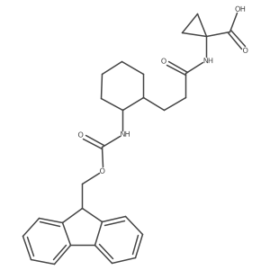 1-{3-[2-({[(9H-fluoren-9-yl)methoxy]carbonyl}amino)cyclohexyl]propanamido}cyclopropane-1-carboxylic acid Structure