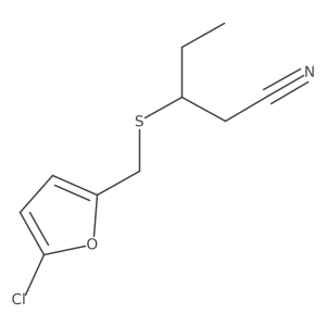 3-{[(5-Chlorofuran-2-yl)methyl]sulfanyl}pentanenitrile结构式