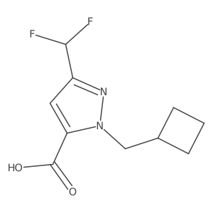 1-(cyclobutylmethyl)-3-(difluoromethyl)-1H-pyrazole-5-carboxylic acid Structure