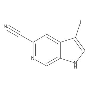 3-iodo-1H-pyrrolo[2,3-c]pyridine-5-carbonitrile Structure