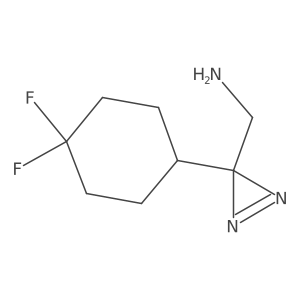 [3-(4,4-difluorocyclohexyl)-3H-diazirin-3-yl]methanamine Structure