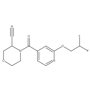 4-[2-(2,2-Difluoroethoxy)pyridine-4-carbonyl]morpholine-3-carbonitrile Structure
