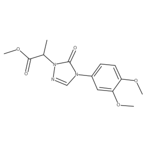 methyl 2-[4-(3,4-dimethoxyphenyl)-5-oxo-4,5-dihydro-1H-1,2,4-triazol-1-yl]propanoate结构式