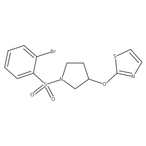 2-((1-((2-Bromophenyl)sulfonyl)pyrrolidin-3-yl)oxy)thiazole Structure