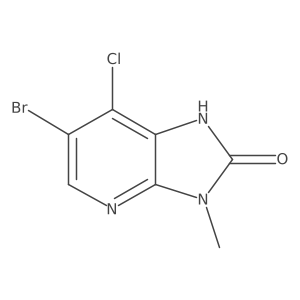 6-bromo-7-chloro-3-methyl-1,3-dihydro-2H-imidazo[4,5-b]pyridin-2-one结构式