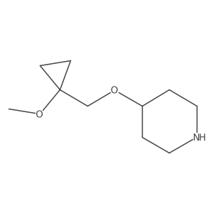 4-[(1-Methoxycyclopropyl)methoxy]piperidine Structure
