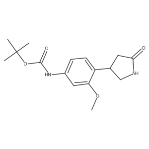 tert-butyl N-[3-methoxy-4-(5-oxopyrrolidin-3-yl)phenyl]carbamate Structure