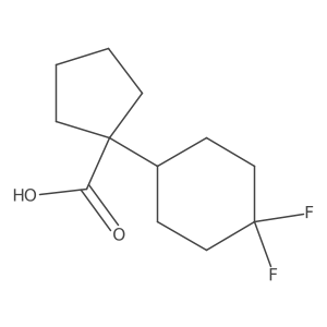 1-(4,4-Difluorocyclohexyl)cyclopentane-1-carboxylic acid结构式
