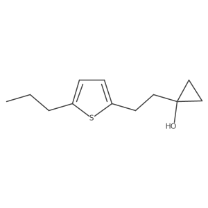 1-[2-(5-Propylthiophen-2-yl)ethyl]cyclopropan-1-ol Structure