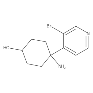 4-Amino-4-(3-bromopyridin-4-yl)cyclohexan-1-ol结构式
