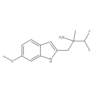 1,1-difluoro-3-(6-methoxy-1H-indol-2-yl)-2-methylpropan-2-amine结构式