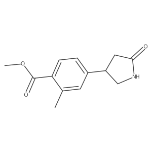 Methyl 2-methyl-4-(5-oxopyrrolidin-3-yl)benzoate结构式
