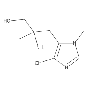 2-amino-3-(4-chloro-1-methyl-1H-imidazol-5-yl)-2-methylpropan-1-ol结构式
