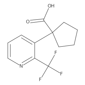 1-[2-(Trifluoromethyl)pyridin-3-yl]cyclopentane-1-carboxylic acid Structure