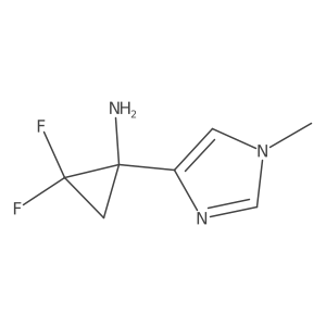 2,2-difluoro-1-(1-methyl-1H-imidazol-4-yl)cyclopropan-1-amine结构式