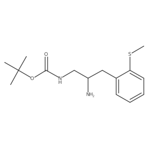 tert-butyl N-{2-amino-3-[2-(methylsulfanyl)phenyl]propyl}carbamate结构式