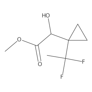 Methyl 2-[1-(1,1-difluoroethyl)cyclopropyl]-2-hydroxyacetate结构式