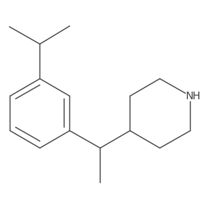 4-{1-[3-(Propan-2-yl)phenyl]ethyl}piperidine Structure