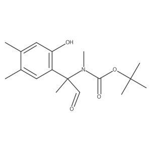 tert-butyl N-[2-(2-hydroxy-4,5-dimethylphenyl)-1-oxopropan-2-yl]-N-methylcarbamate结构式