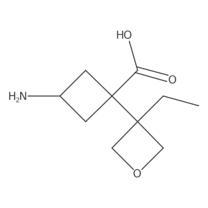 3-Amino-1-(3-ethyloxetan-3-yl)cyclobutane-1-carboxylic acid结构式