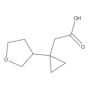 2-[1-(Oxolan-3-yl)cyclopropyl]acetic acid Structure