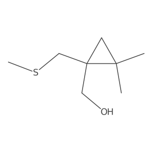{2,2-Dimethyl-1-[(methylsulfanyl)methyl]cyclopropyl}methanol Structure