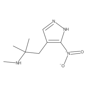 methyl[2-methyl-1-(3-nitro-1H-pyrazol-4-yl)propan-2-yl]amine结构式