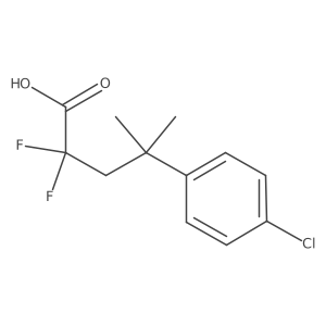 4-(4-Chlorophenyl)-2,2-difluoro-4-methylpentanoic acid结构式
