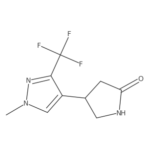 4-[1-methyl-3-(trifluoromethyl)-1H-pyrazol-4-yl]pyrrolidin-2-one结构式