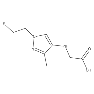 2-[[1-(2-Fluoroethyl)-3-methylpyrazol-4-yl]amino]acetic acid Structure