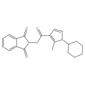 1,3-dioxo-2,3-dihydro-1H-isoindol-2-yl 5-methyl-1-(oxan-4-yl)-1H-pyrazole-4-carboxylate Structure