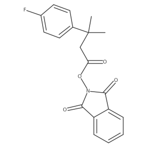 1,3-dioxo-2,3-dihydro-1H-isoindol-2-yl 3-(4-fluorophenyl)-3-methylbutanoate结构式