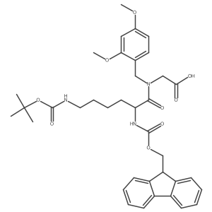 Fmoc-L-Lys(Boc)-DmbGly-OH Structure