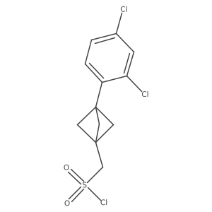 [3-(2,4-Dichlorophenyl)-1-bicyclo[1.1.1]pentanyl]methanesulfonyl chloride Structure