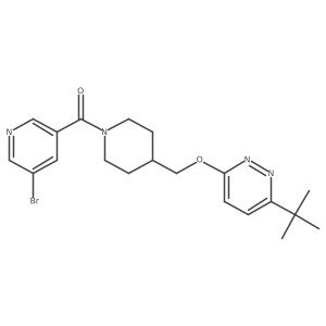 3-{[1-(5-Bromopyridine-3-carbonyl)piperidin-4-yl]methoxy}-6-tert-butylpyridazine结构式