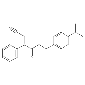 N-(cyanomethyl)-3-[4-(propan-2-yl)phenyl]-N-(pyridin-2-yl)propanamide结构式
