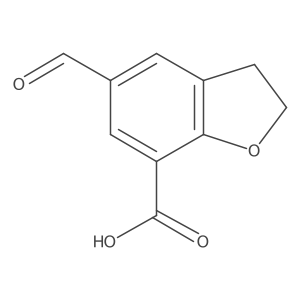 5-Formyl-2,3-dihydro-1-benzofuran-7-carboxylic acid结构式