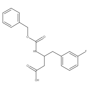 (3S)-3-{[(benzyloxy)carbonyl]amino}-4-(3-fluorophenyl)butanoic acid结构式