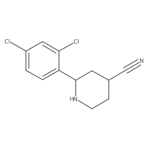 2-(2,4-Dichlorophenyl)piperidine-4-carbonitrile Structure